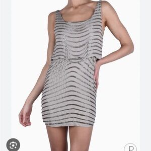 Alice + Olivia beaded gabby blouson dress